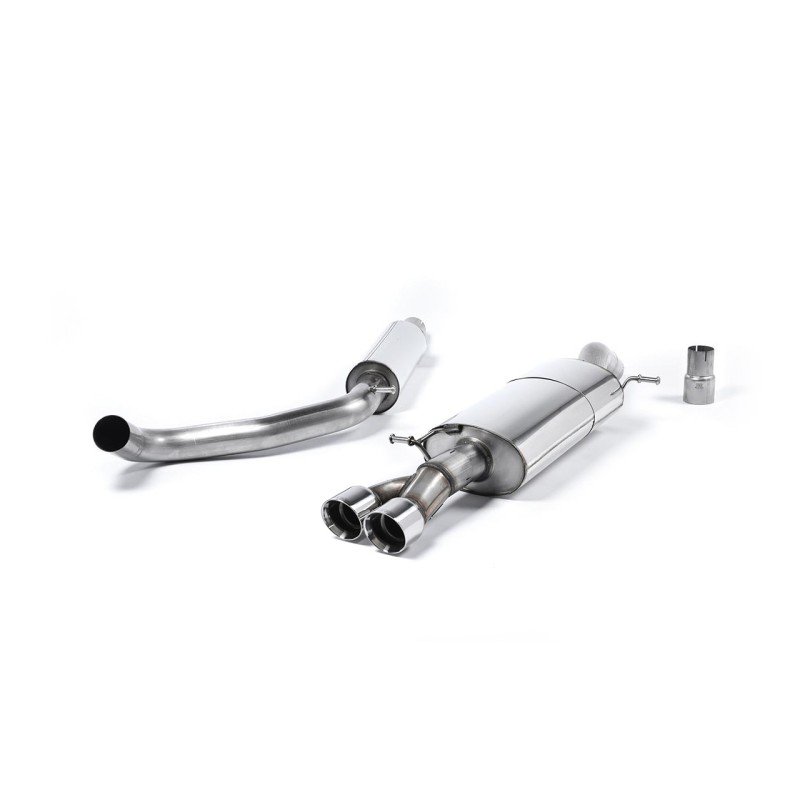 Resonated (Quieter) Cat-Back Exhaust System with Twin Polished Tips