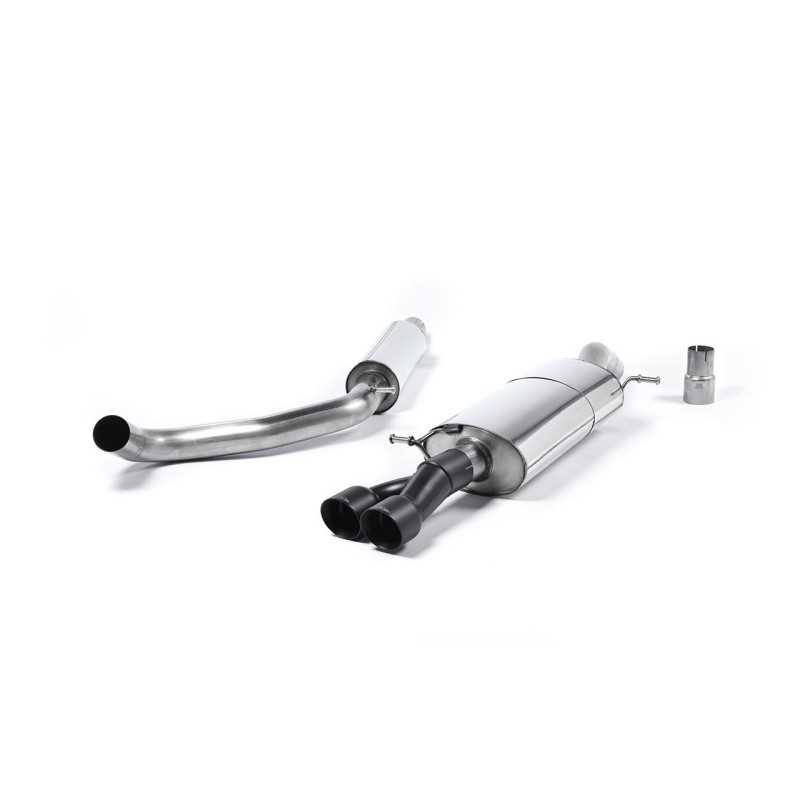 Resonated (Quieter) Cat-Back Exhaust System with Twin Cerakote Black Tips