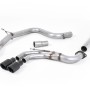 VW Golf GTD Mk7 - Non-Resonated (Louder) Cat-Back Exhaust System with Cerakote Black Tips