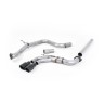 VW Golf GTD Mk7 - Non-Resonated (Louder) Cat-Back Exhaust System with Cerakote Black Tips