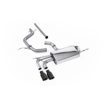 VW Golf Mk5 2.0 TDI 140PS - Non-Resonated (Louder) Cat-Back Exhaust System with Cerakote Black Tips (For GTI Valance)