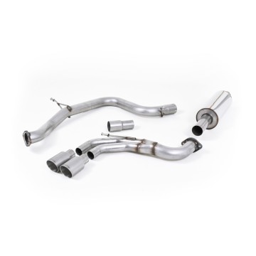 VW Golf GTI Mk7 - Resonated (Quieter) Cat-Back Exhaust System with Titanium Tips