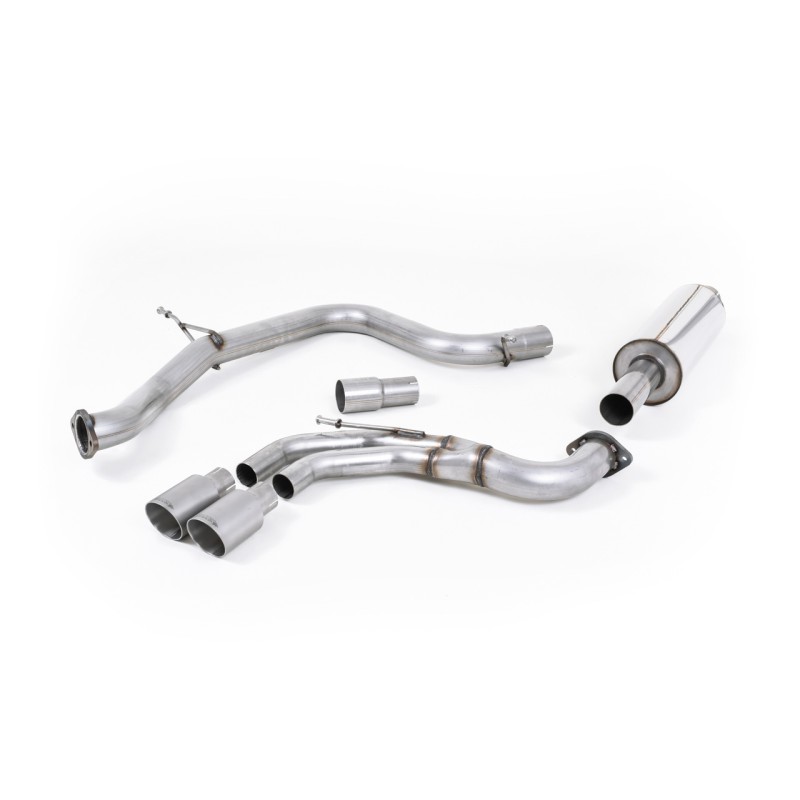 VW Golf GTI Mk7 - Resonated (Quieter) Cat-Back Exhaust System with Titanium Tips
