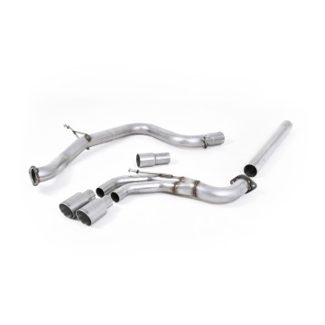 VW Golf GTD Mk7 - Non-Resonated (Louder) Cat-Back Exhaust System with Titanium Tips