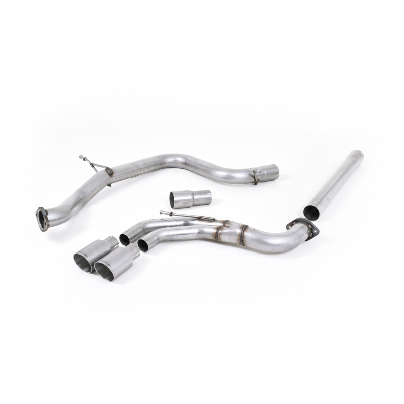 VW Golf GTD Mk7 - Non-Resonated (Louder) Cat-Back Exhaust System with Titanium Tips