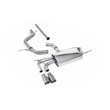 VW Golf Mk5 2.0 TDI 140PS - Non-Resonated (Louder) Cat-Back Exhaust System with Titanium Tips (For GTI Valance)