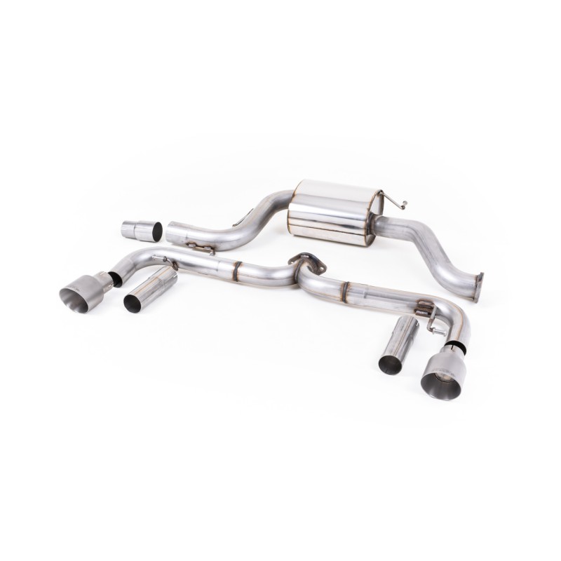 VW Beetle 2.0 TSI (A5 Chassis) - Non-Resonated (Louder) Cat-Back Exhaust System with Titanium Tips