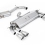 VW Golf R MK7 2.0 TSI (76.2mm systems) - Resonated (Quieter) Cat-Back Exhaust System with Titanium GT-100 Round Trims