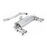 VW Golf R MK7 2.0 TSI (76.2mm systems) - Non-Resonated RACE (Loudest) Cat-Back Exhaust System with Polished GT-100 Round Trims