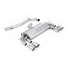 VW Golf R MK7 2.0 TSI (76.2mm systems) - Non-Resonated RACE (Louder) Cat-Back Exhaust System with Titanium GT-100 Round Trims