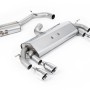 VW Golf R MK7 2.0 TSI (76.2mm systems) - Resonated RACE (Quieter) Cat-Back Exhaust System with Polished GT-100 Round Trims