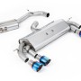 VW Golf R MK7 2.0 TSI (76.2mm systems) - Resonated RACE (Quieter) Cat-Back Exhaust System with Burnt Titanium GT-100 Round Trims