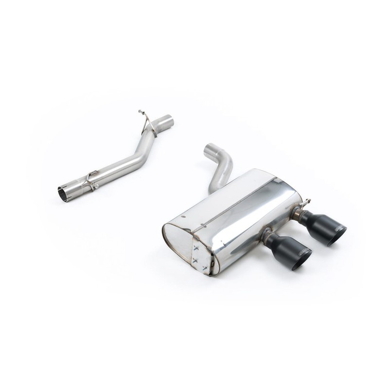 VW Golf MK5 R32 3.2 V6 - Non-Resonated (Louder) Cat-Back Exhaust System with Cerakote Black Trims