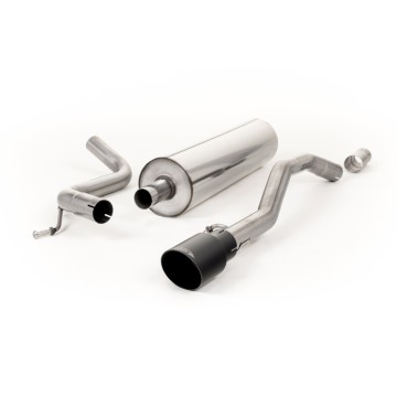 VW Up GTI 115ps & 1.0TSI 90ps - Resonated (Quieter) Cat-Back Exhaust System with with GT-90 Cerakote Black Trim