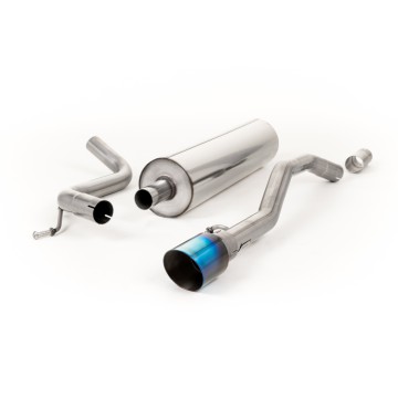 VW Up GTI 115ps & 1.0TSI 90ps - Resonated (Quieter) Cat-Back Exhaust System with GT-90 Burnt Titanium Trim