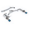 VW Golf 2.0TFSI Mk7 - Non-Resonated (Louder) Cat-Back Exhaust System with Burnt Titanium GT-100 Trims