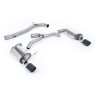 VW Golf 2.0TFSI Mk7 - Non-Resonated (Louder) Cat-Back Exhaust System with Carbon Jet-100 Trims