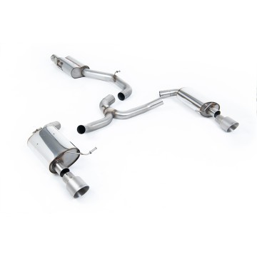 VW Golf 2.0TFSI Mk7 - Resonated (Quieter) Cat-Back Exhaust System with Titanium GT-100 Trims