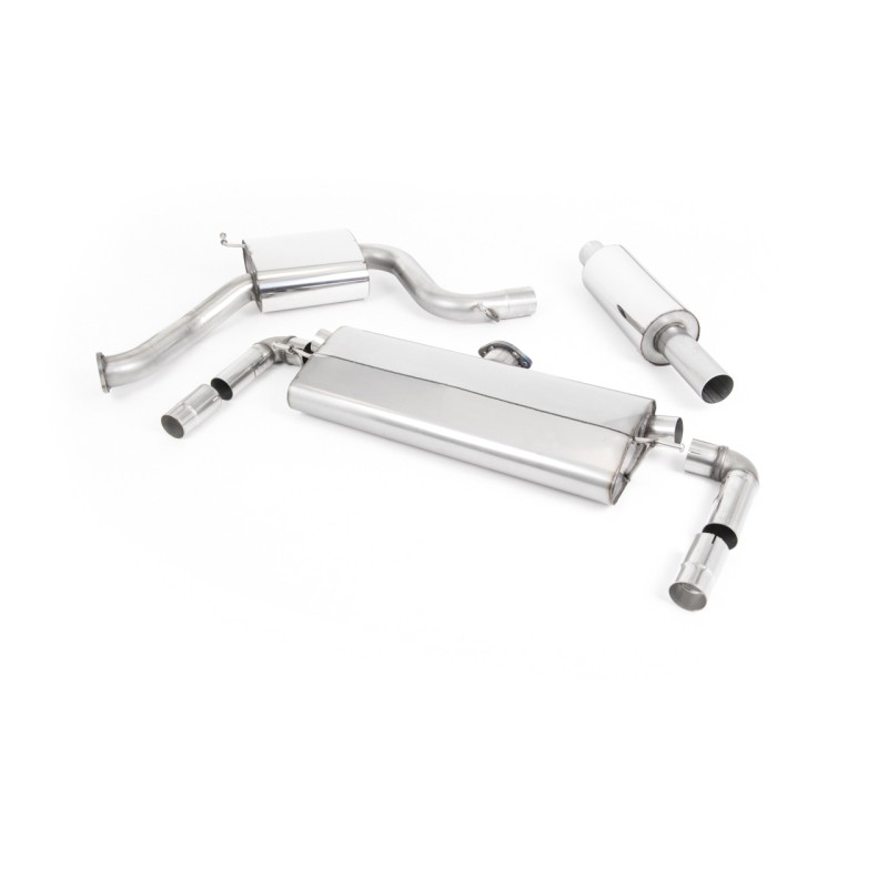 VW Golf MK7.5 GTI (Non Performance Pack/Non GPF) - Resonated Cat-Back Exhaust System with GT-100 Titanium Trims