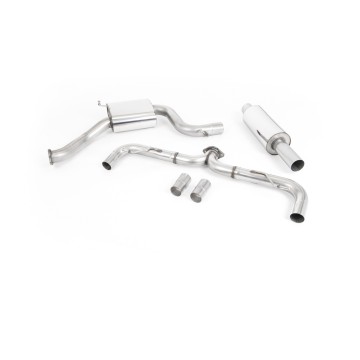 VW Golf MK7.5 GTI (Incl Performance Pack) - Road+ Cat-Back Exhaust System with GT-100 Cerakote Black Trims