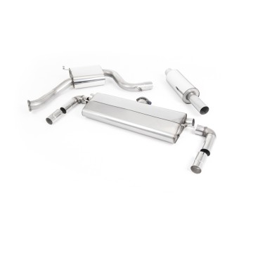 VW Golf MK7.5 GTI (Non Performance Pack/Non GPF) - Resonated (Quieter) Cat-Back Exhaust System with Carbon Jet-100 Trims