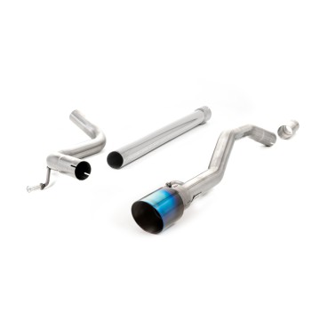 VW Up GTI 115ps & 1.0TSI 90ps - Non-Resonated (Louder) Cat-Back Exhaust System with GT-90 Burnt Titanium Trim