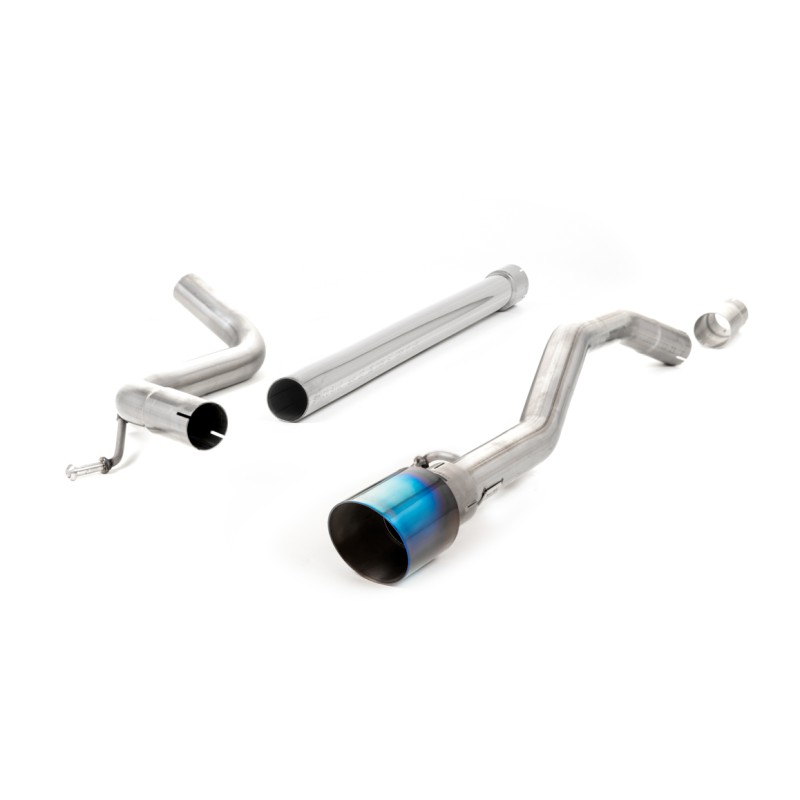 VW Up GTI 115ps & 1.0TSI 90ps - Non-Resonated (Louder) Cat-Back Exhaust System with GT-90 Burnt Titanium Trim