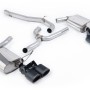 VW Golf R Mk7.5 Estate - Non-Resonated (Louder) Cat-Back Exhaust System with Cerakote Black Quad Oval Tips
