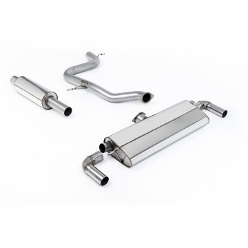 VW Golf MK7.5 GTI (Incl Performance Pack/Non GPF) - Resonated (Quieter) Cat-Back Exhaust System with GT-100 Cerakote Black Trims