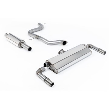 VW Golf MK7.5 GTI (Incl Performance Pack/Non GPF) - Resonated (Quieter) Cat-Back Exhaust System with GT-100 Burnt Titanium Trims