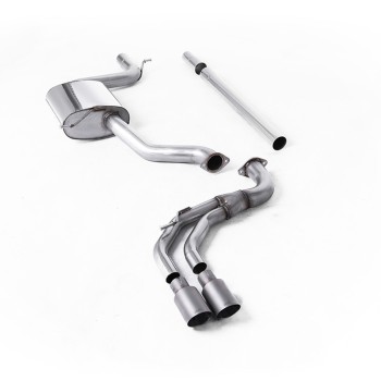 Seat Leon FR 1.8 TSI & VW Golf MK7.5 1.5TSI - Non-Resonated (Louder) Cat-Back Exhaust System with Titanium Trims (GTD Style)