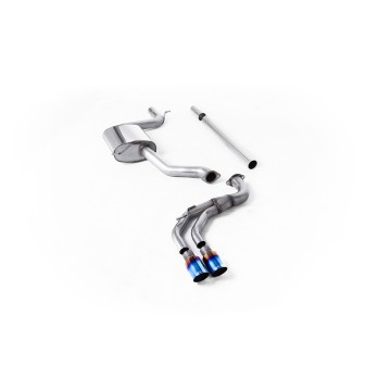 Seat Leon FR 1.8 TSI & VW Golf MK7.5 1.5TSI - Non-Resonated (Louder) Cat-Back Exhaust System with Burnt Titanium Trims (GTD Style)
