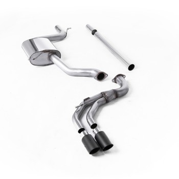 Seat Leon FR 1.8 TSI & VW Golf MK7.5 1.5TSI - Non-Resonated (Louder) Cat-Back Exhaust System with Carbon Trims (GTD Style)