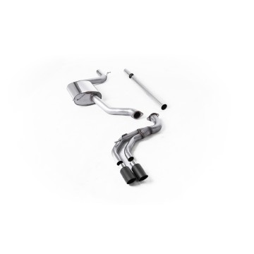 Seat Leon FR 1.8 TSI & VW Golf MK7.5 1.5TSI - Non-Resonated (Louder) Cat-Back Exhaust System with Carbon Trims (GTD Style)