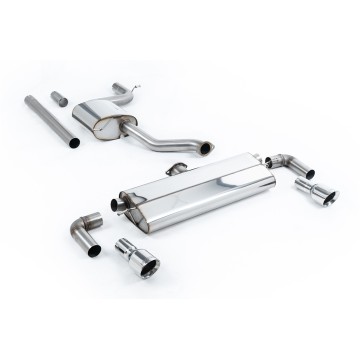 VW Golf MK7.5 1.5TSI Evo GT & R-Line - Resonated (Quieter) Cat-Back Exhaust System with Polished Trims (GTI Style)