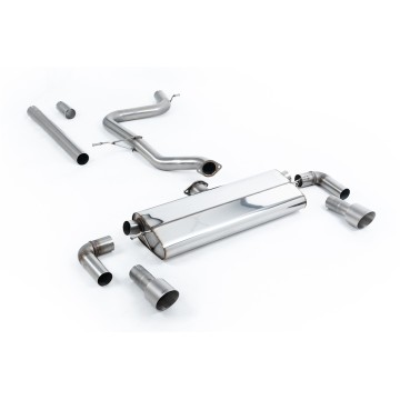 VW Golf MK7.5 1.5TSI Evo GT & R-Line - Non-Resonated (Louder) Cat-Back Exhaust System with Titanium Trims (GTI Style)