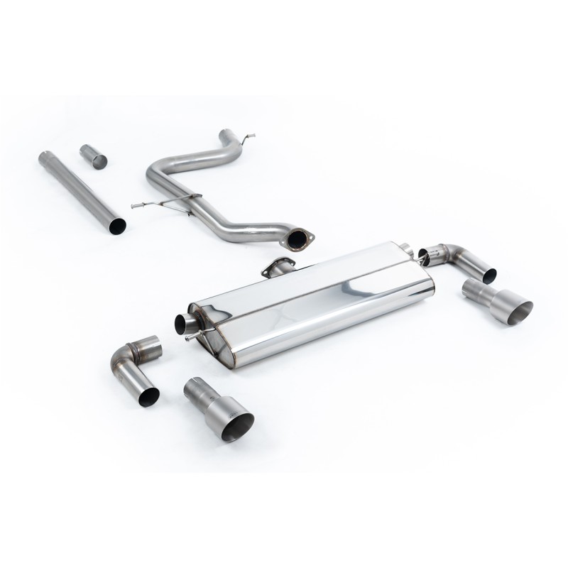 VW Golf MK7.5 1.5TSI Evo GT & R-Line - Non-Resonated (Louder) Cat-Back Exhaust System with Titanium Trims (GTI Style)