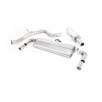 VW Golf MK7.5 GTI (TCR & Performance Pack - GPF Models) - Resonated (Quieter) Cat-Back Exhaust System with GT-100 Burnt Titanium Trims