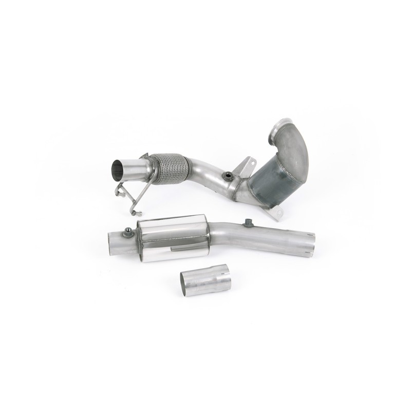 VW Polo GTI 2.0 TSI (AW - 5 Door/Pre Facelift/GPF Models) - Resonated (Quieter) Downpipe with Hi-Flow Sports Cat - For Milltek Cat-Back