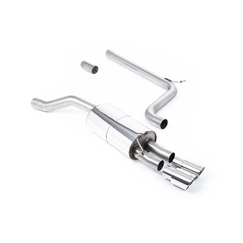 VW Polo GTI 2.0 TSI (AW - 5 Door/Non GPF Models) - Non-Resonated (Louder) Cat-Back Exhaust System with Polished GT-90 Trims