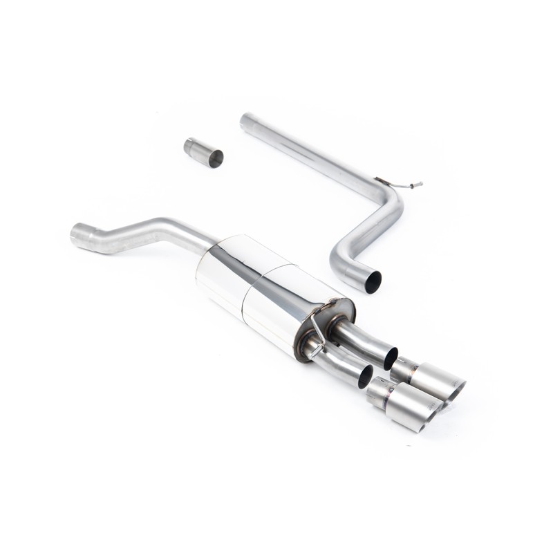VW Polo GTI 2.0 TSI (AW - 5 Door/Non GPF Models) - Non-Resonated (Louder) Cat-Back Exhaust System with Titanium GT-90 Trims