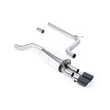 VW Polo GTI 2.0 TSI (AW - 5 Door/Non GPF Models) - Non-Resonated (Louder) Cat-Back Exhaust System with Carbon Jet-90 Trims