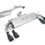 VW Golf R MK7.5 2.0 TSI 310ps (Non GPF Models & 76mm systems) - Non-Valved & Resonated (Quieter) Cat-Back Race Exhaust System with Black GT-100 Round Tips