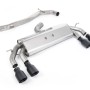 VW Golf R MK7.5 2.0 TSI 310ps (Non GPF Models & 76mm systems) - Non-Valved & Non-Resonated (Louder) Cat-Back Race Exhaust System with Cerakote Black GT-100 Round Tips