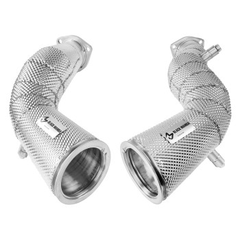 Black Mamba Audi C8 RS6 - RS7 Decat Downpipes W/Shield