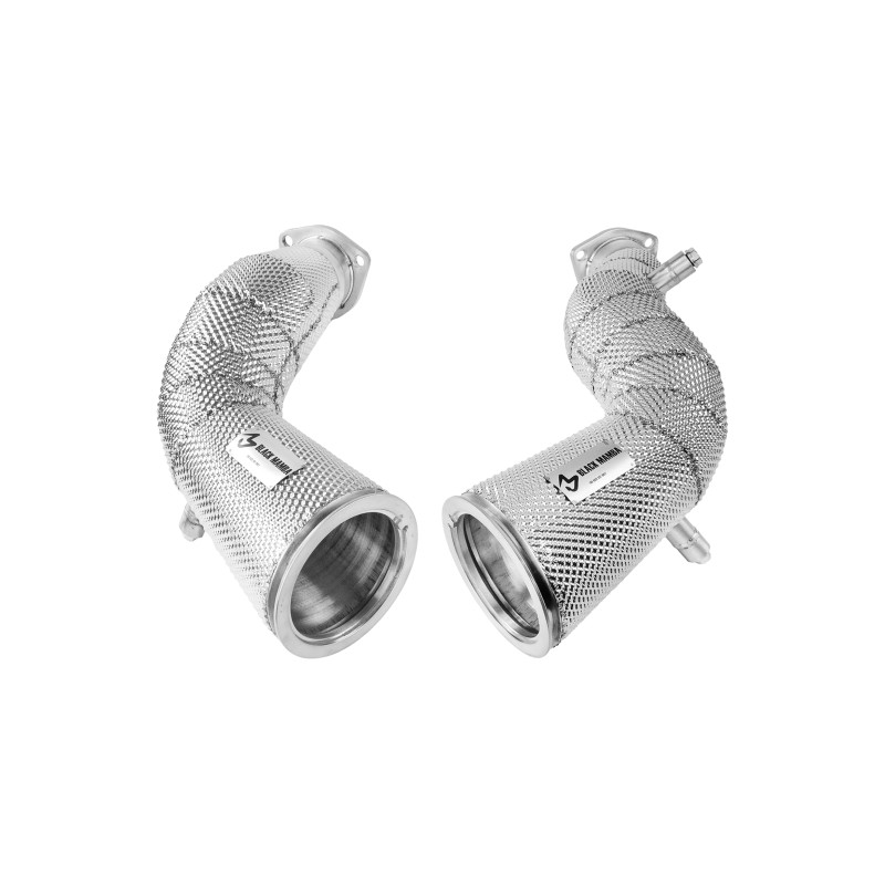 Black Mamba Audi C8 RS6 - RS7 Decat Downpipes W/Shield