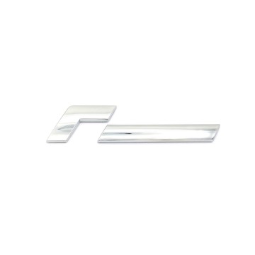 R Line Car Badge/Silver