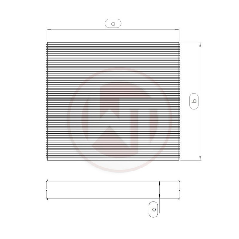 Radiator core 563x468x32