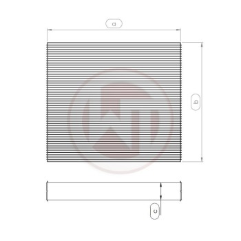 Radiator core 645x395x52