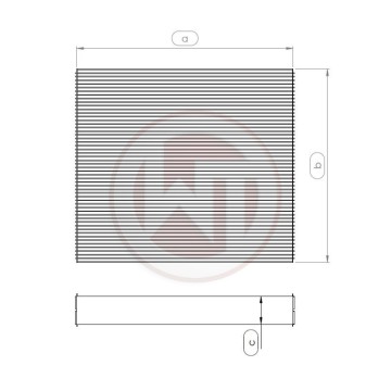 Radiator core 645x395x52